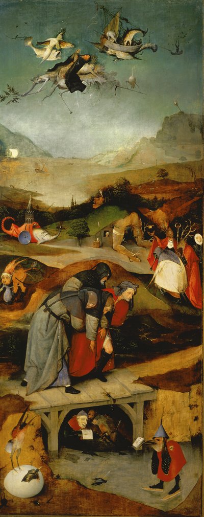 Temptation of St. Anthony (left hand panel) by Hieronymus Bosch